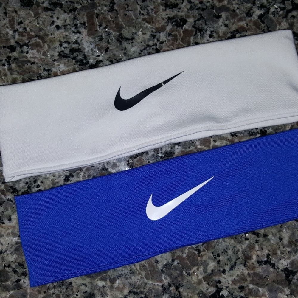 Nike headbands with silicone grippy strips